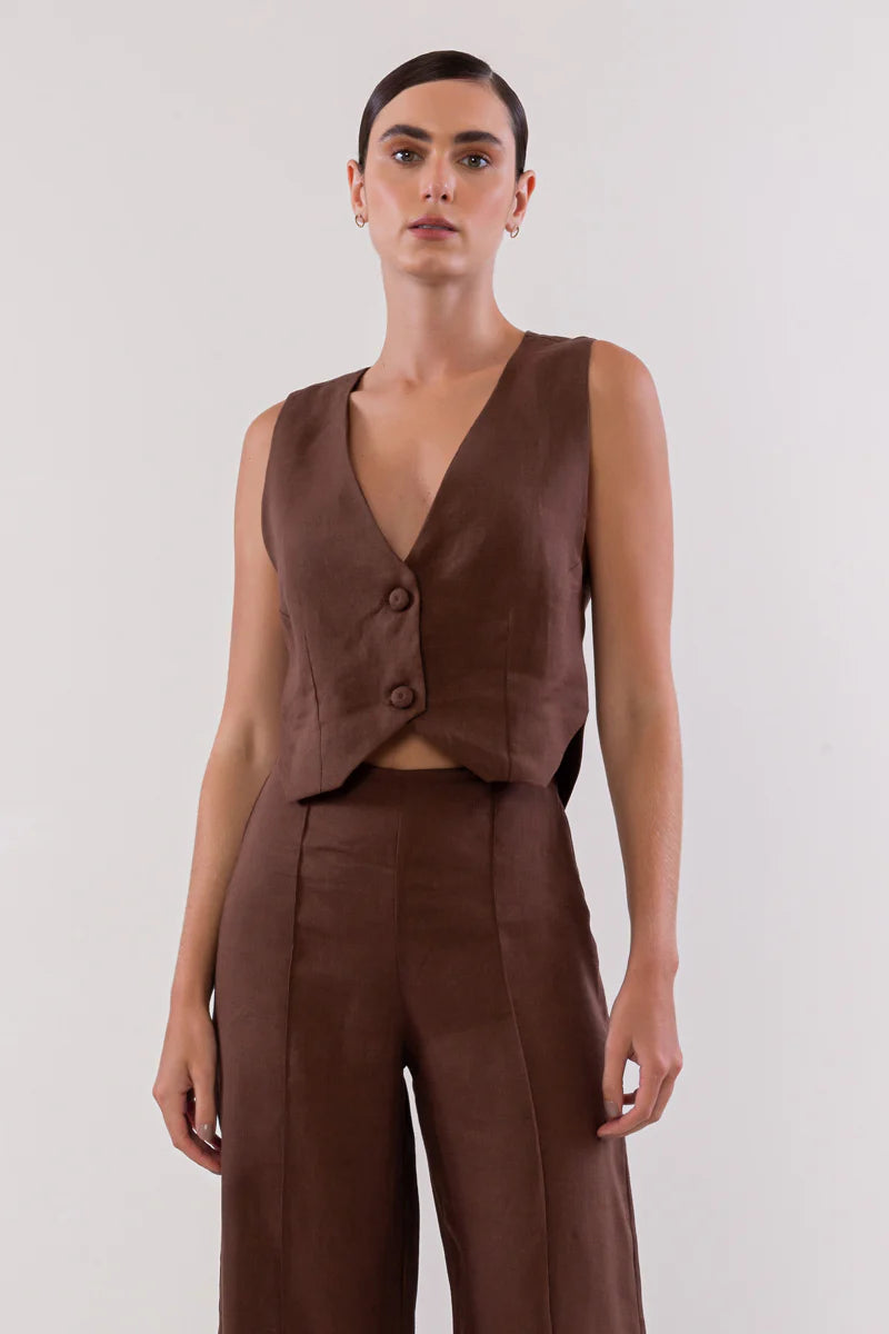 Elena Coffee Vest