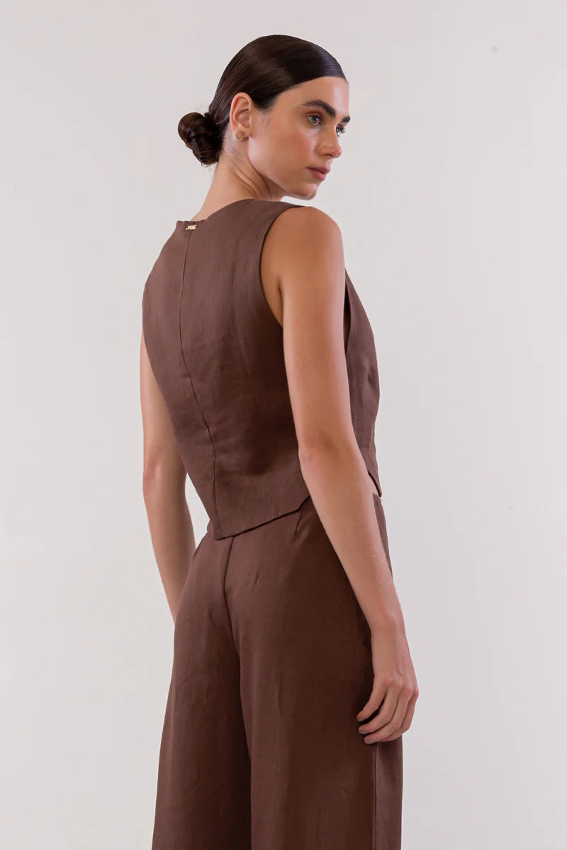 Elena Coffee Vest