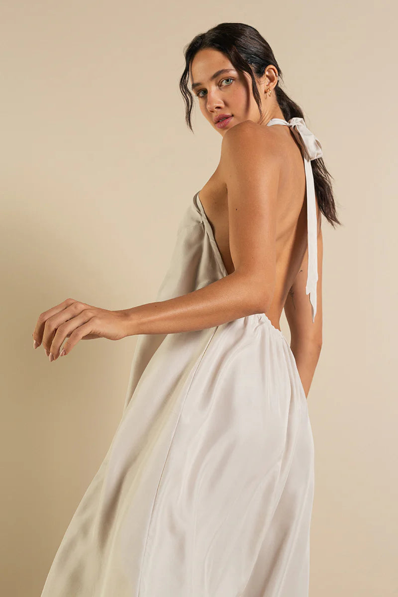 Vestido Lisa Seda Ice