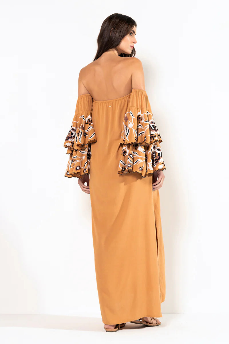 Vestido Longo Flora Gold