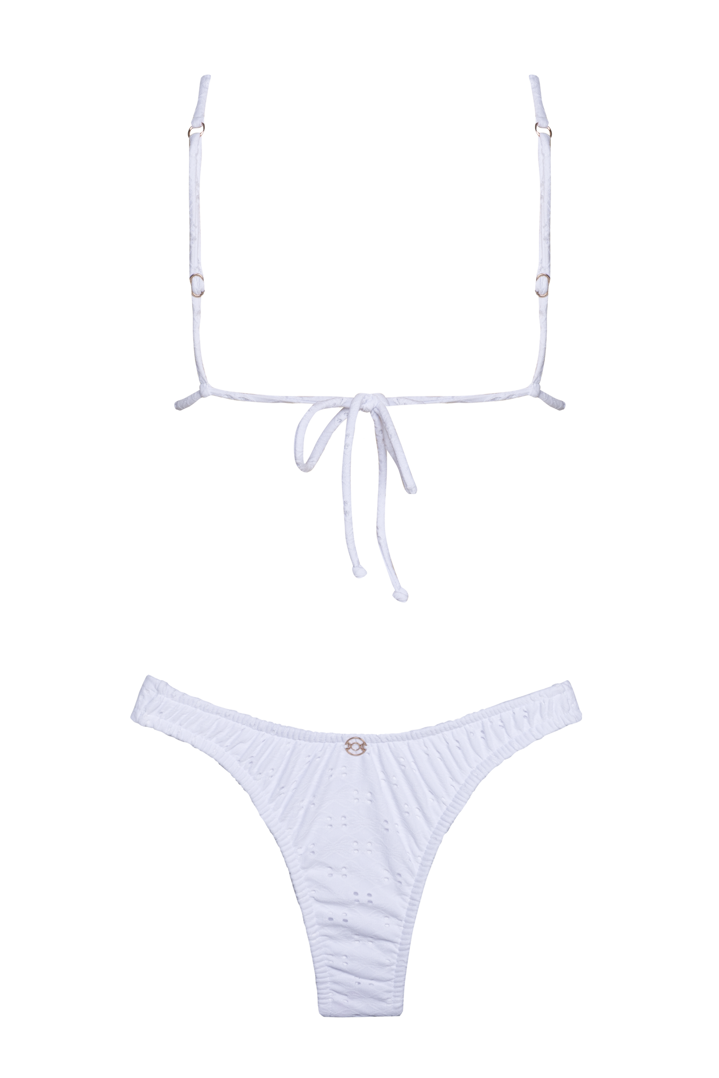 Bikini Top + Bottom - Wild Flower White Lilies