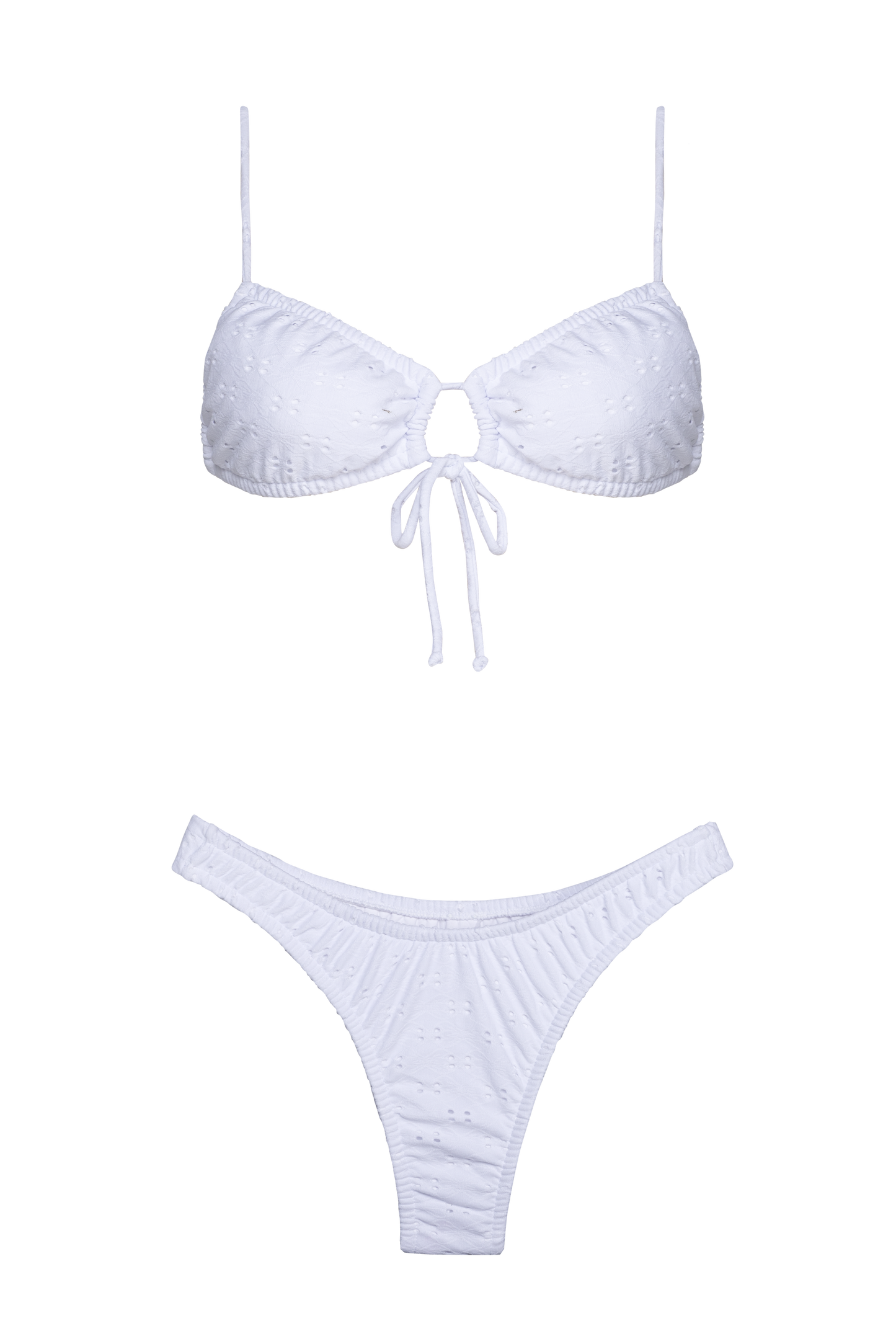 Bikini Top + Bottom - Wild Flower White Lilies