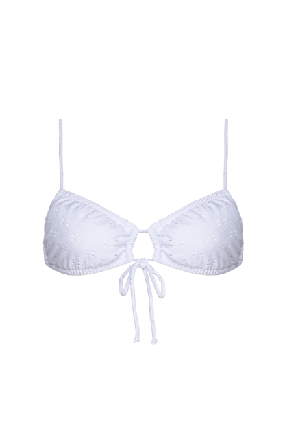 Bikini Top + Bottom - Wild Flower White Lilies