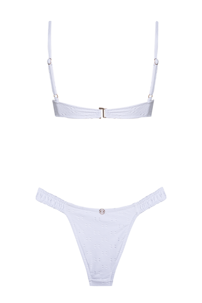 Biquíni Top + Bottom - Bloom White Lilies