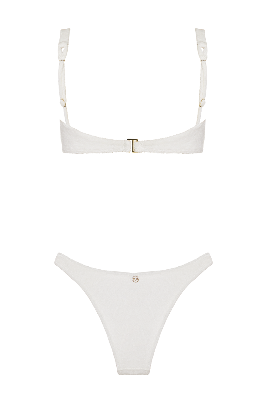 Biquíni Top + Bottom - Joy Peaceful White