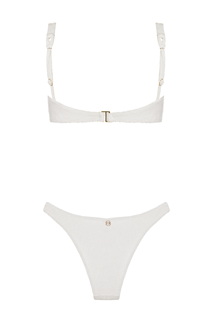 Biquíni Top + Bottom - Joy Peaceful White