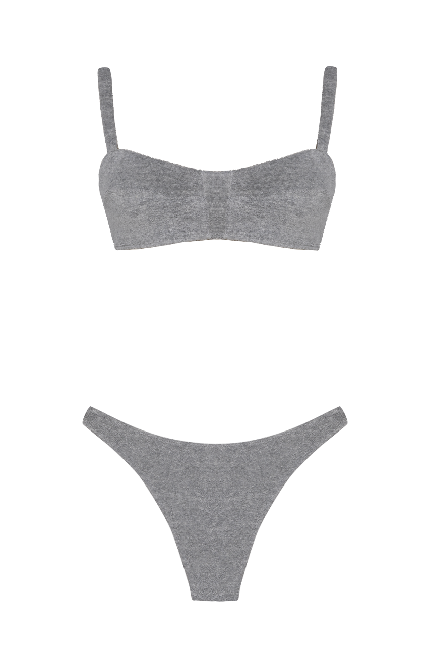 Biquíni Top + Bottom - Joy Gray Shade