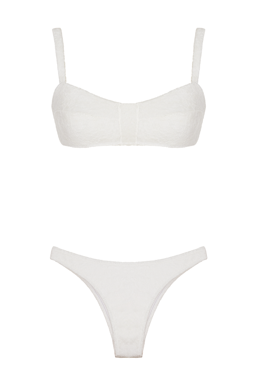 Biquíni Top + Bottom - Joy Peaceful White