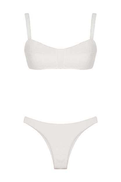 Biquíni Top + Bottom - Joy Peaceful White