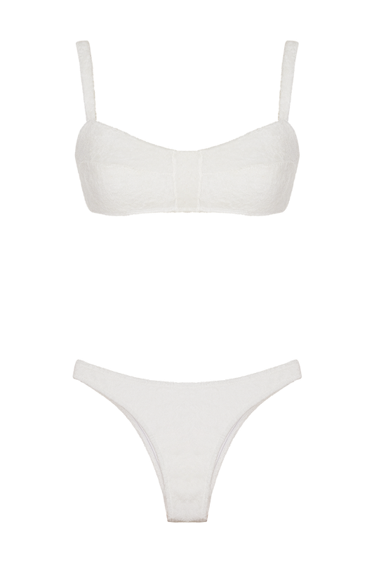 Biquíni Top + Bottom - Joy Peaceful White