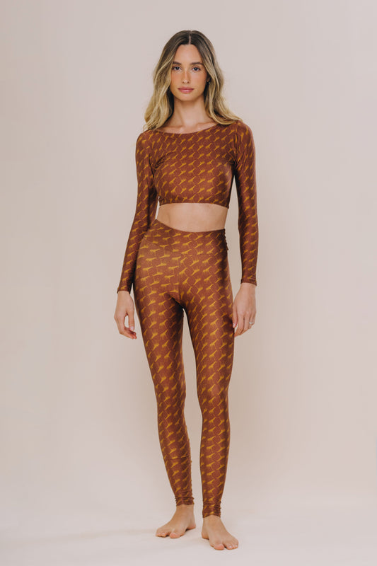 Legging Slim Girafa Marrom - Melt