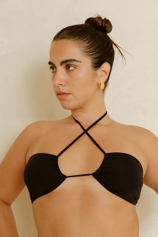 Biquíni Top Laces Black - 1 peça
