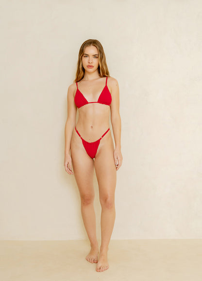 Biquíni Bottom Perfect Tan - Vermelho Hibisco - 1 peça